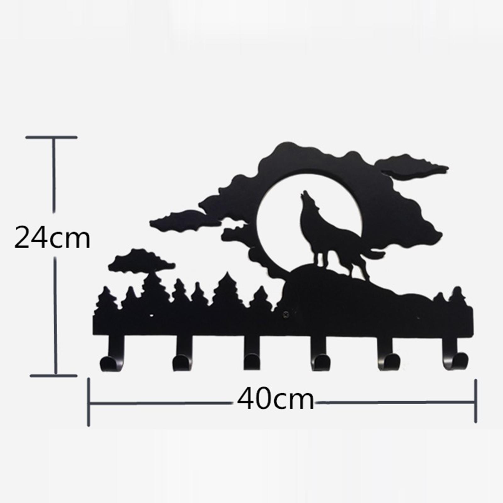 Coat Rack Wall Mounted Hook Rail Holder Wall Hanger for Towel Key