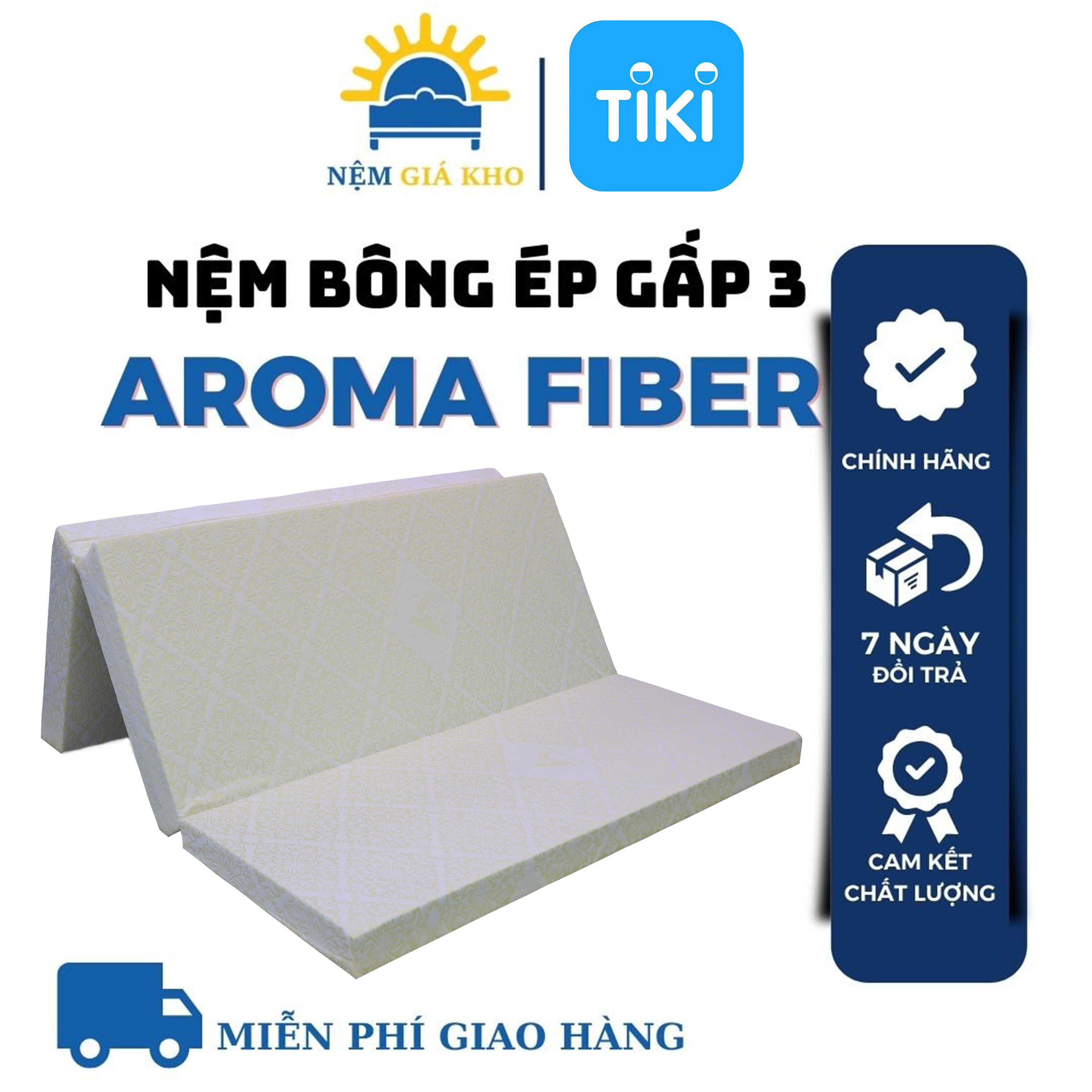 Nệm Bông Ép Aroma Fiber dày 15cm