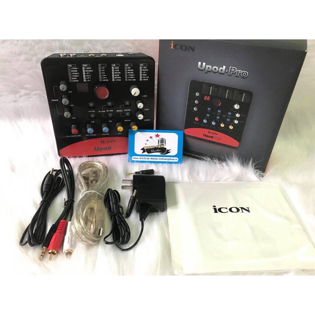 Combo thu âm livestream karaoke cao cấp micro Max 87 pro và sound card Icon Upod hàng chuẩn tặng đầy đủ phụ kiện xịn sò