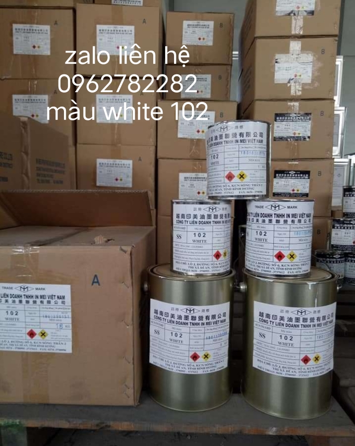 1kg mực in lụa trên chât liệu pvc mùa trắng