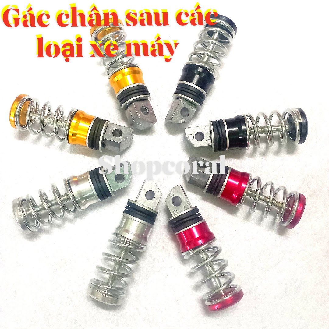 CẶP GÁC CHÂN SAU LÒ XO CHẾ GẮN CÁC LOẠI XE