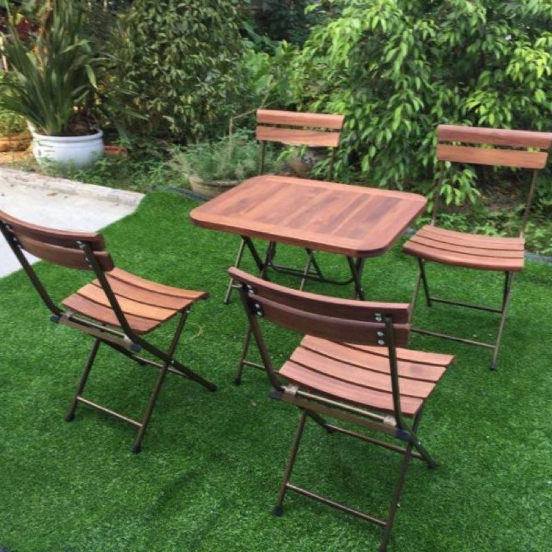 Bàn ghế cafe Fansipan cao cấp gập gọn tiện lợi