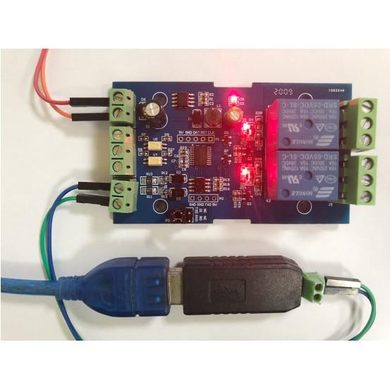 Bo Mạch Công Tắc 2 Cổng Điều Khiển Bằng TTL Modbus RS485 BMS2
