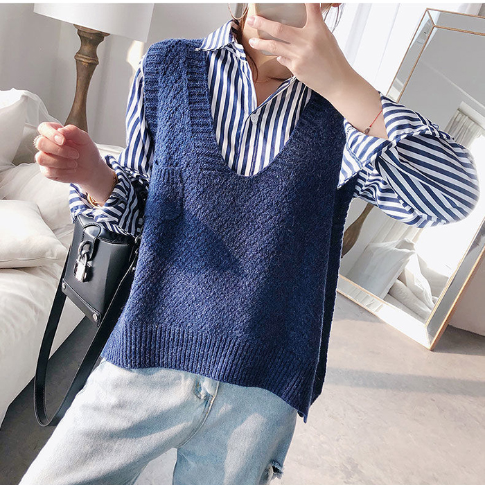 Áo ghile len dáng lửng trẻ trung, thời trang phong cách Hàn