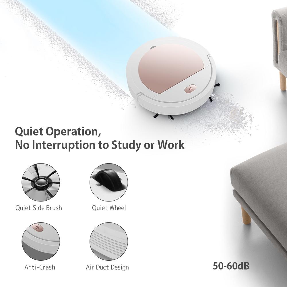 Robot hút bụi 3 trong 1, quét, lau, hút bụi,chất liệu ABS cao cấp, hình thức ngắn gọn và đẹp mắt, sử dụng lâu bền