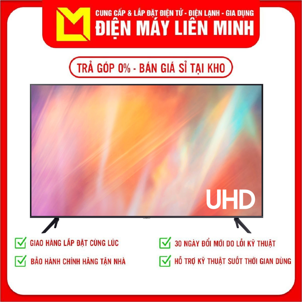 Smart Tivi Samsung 4K 43 inch UA43AU7700 - Hàng chính hãng- Giao TPHCM, Bình Dương