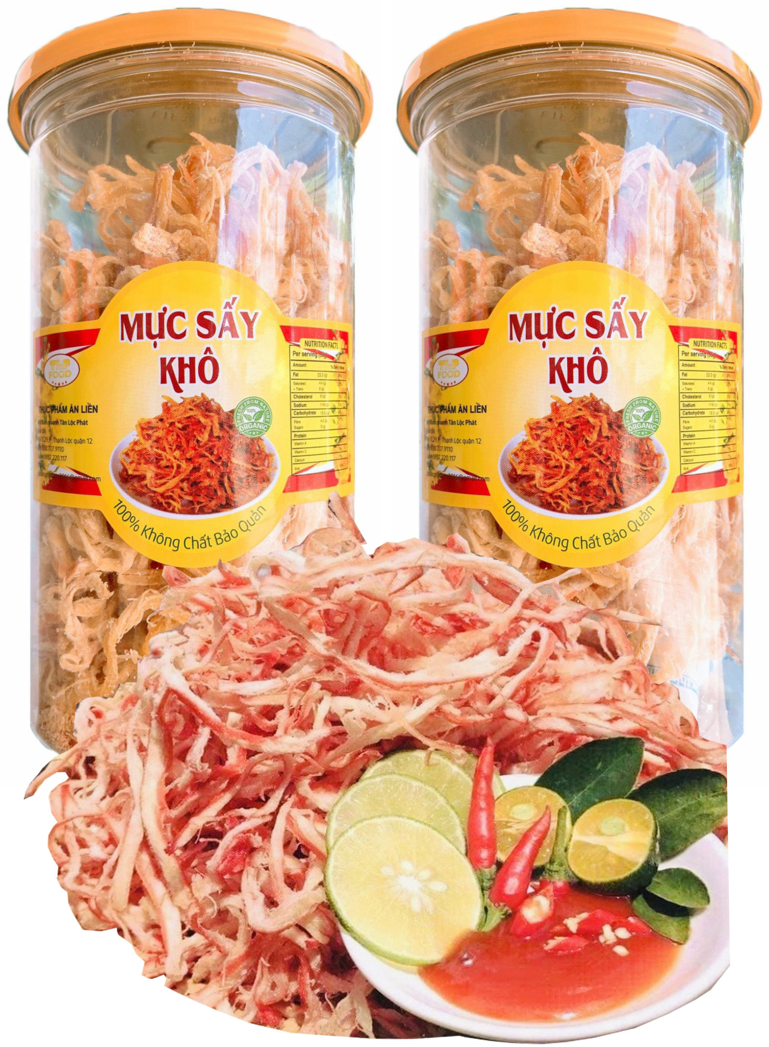 MỰC SẤY KHÔ HẤP NƯỚC DỪA ĐẶC BIỆT TLP - MỖI HŨ 200G
