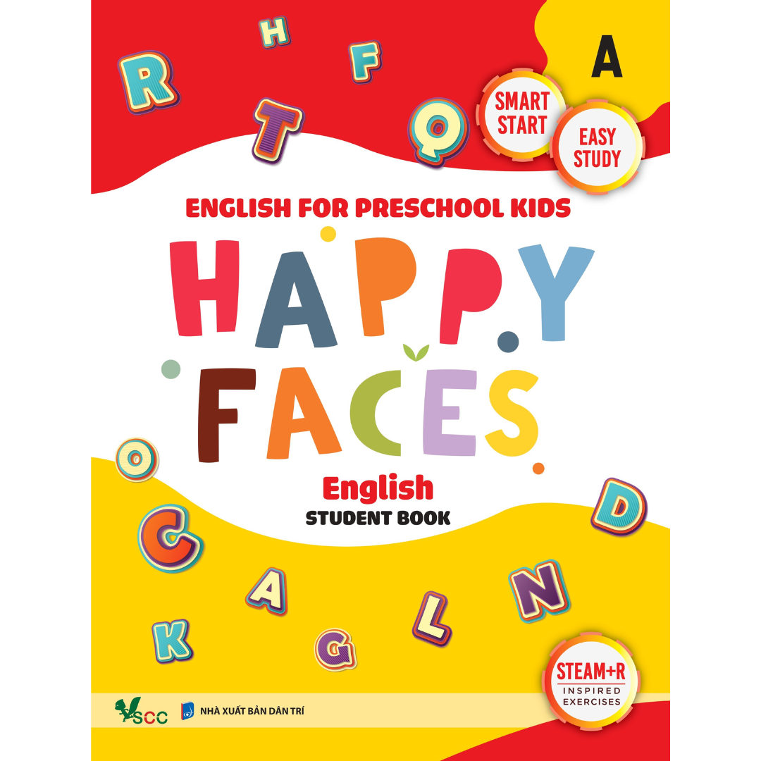 Sách Tiếng Anh mẫu giáo cho trẻ từ 2 đến 4 tuổi Happy Faces Level A (bộ 3 môn)