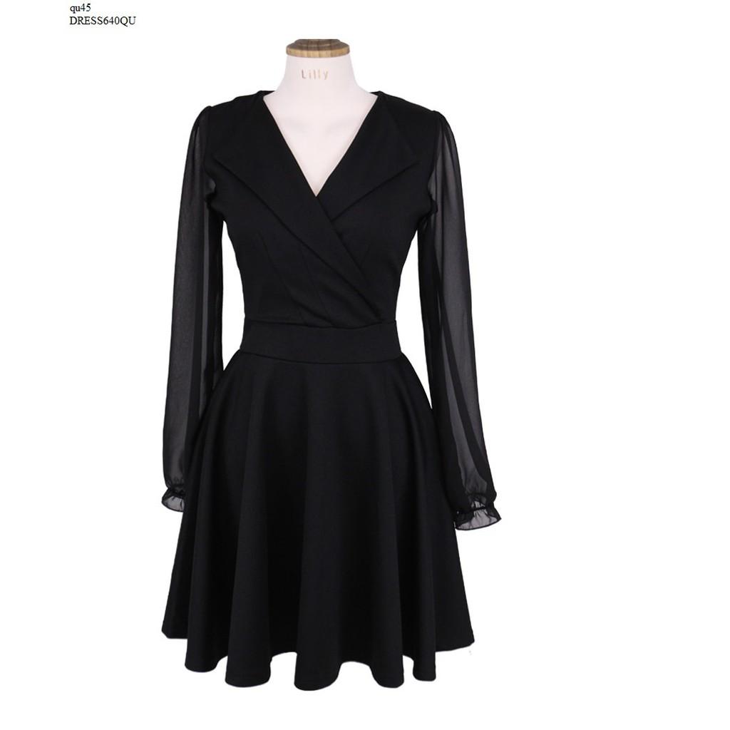 DRESS532 ĐẦM XÒE PHỐI TAY VOAN