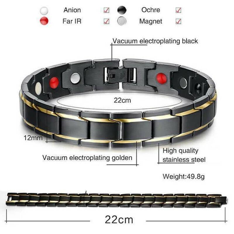 Vòng Tay Nam Châm Chất Liệu Thép Titan Thiết Kế Đơn Giản Cá Tính