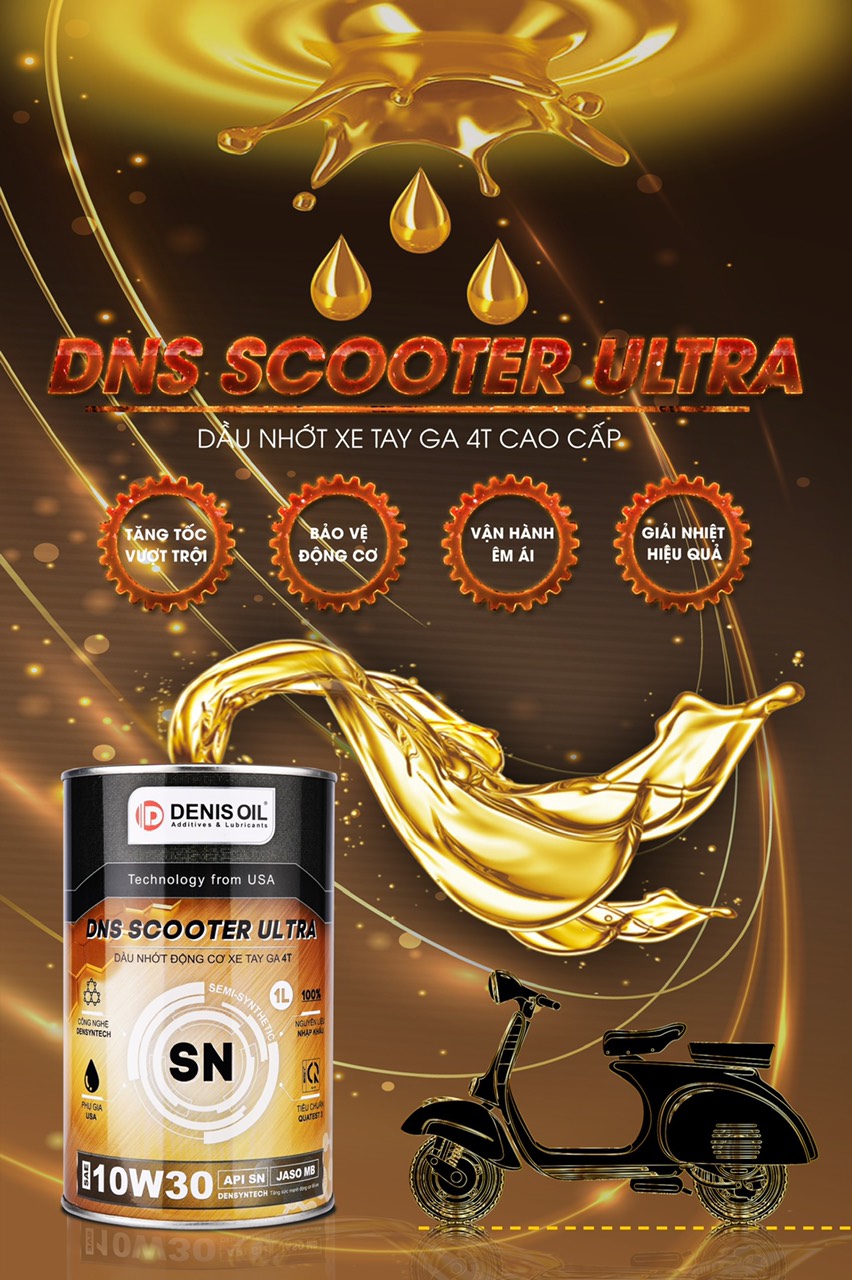 Dầu Nhớt DENIS OIL Cho Động Cơ Xe Tay Ga 4 Thì 10W30