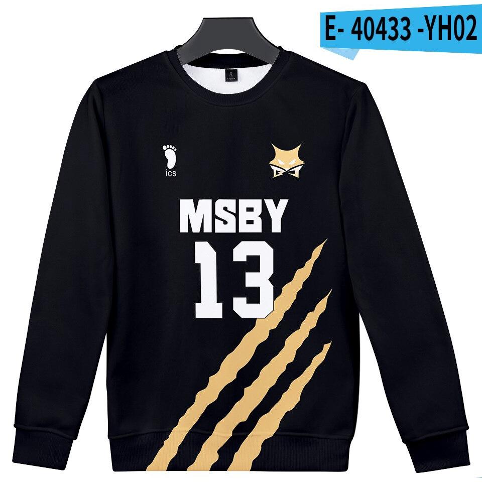 2020 Anime Mới Haikyuu MSBY 3D Áo Hoodie Áo Cosplay Hoody Hinata Shouyou Thời Trang Áo Khoác Bóng Chuyền Tooru Áo Thun