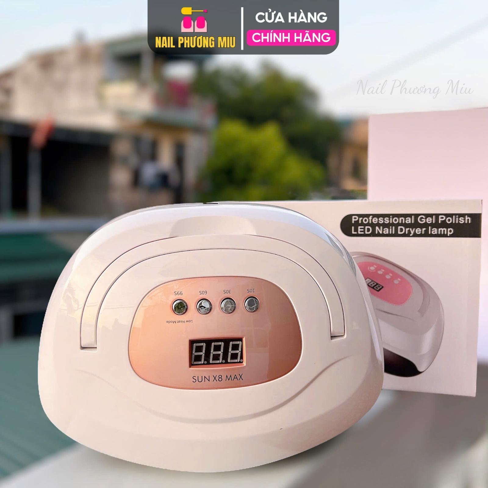 Máy Hơ Gel Sun X8 Max 150W, 57 Bóng, Khoang Rộng Cho 2 Tay Hoặc 2 Chân Làm Nail, Bảo Vệ Quá Nhiệt, Khô Gel Nhanh