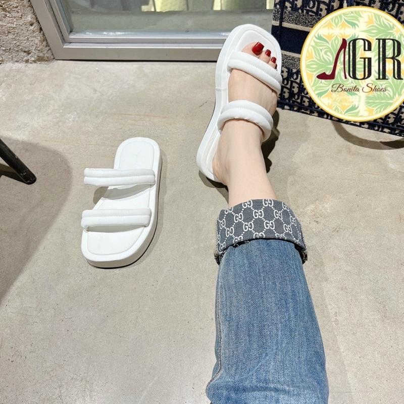 Dép 2 quai viền phồng xinh xắn cao 3 cm