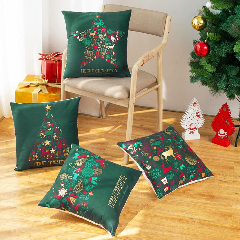 Vỏ Áo Gối Sofa Trang Trí Phong Cách Giáng Sinh