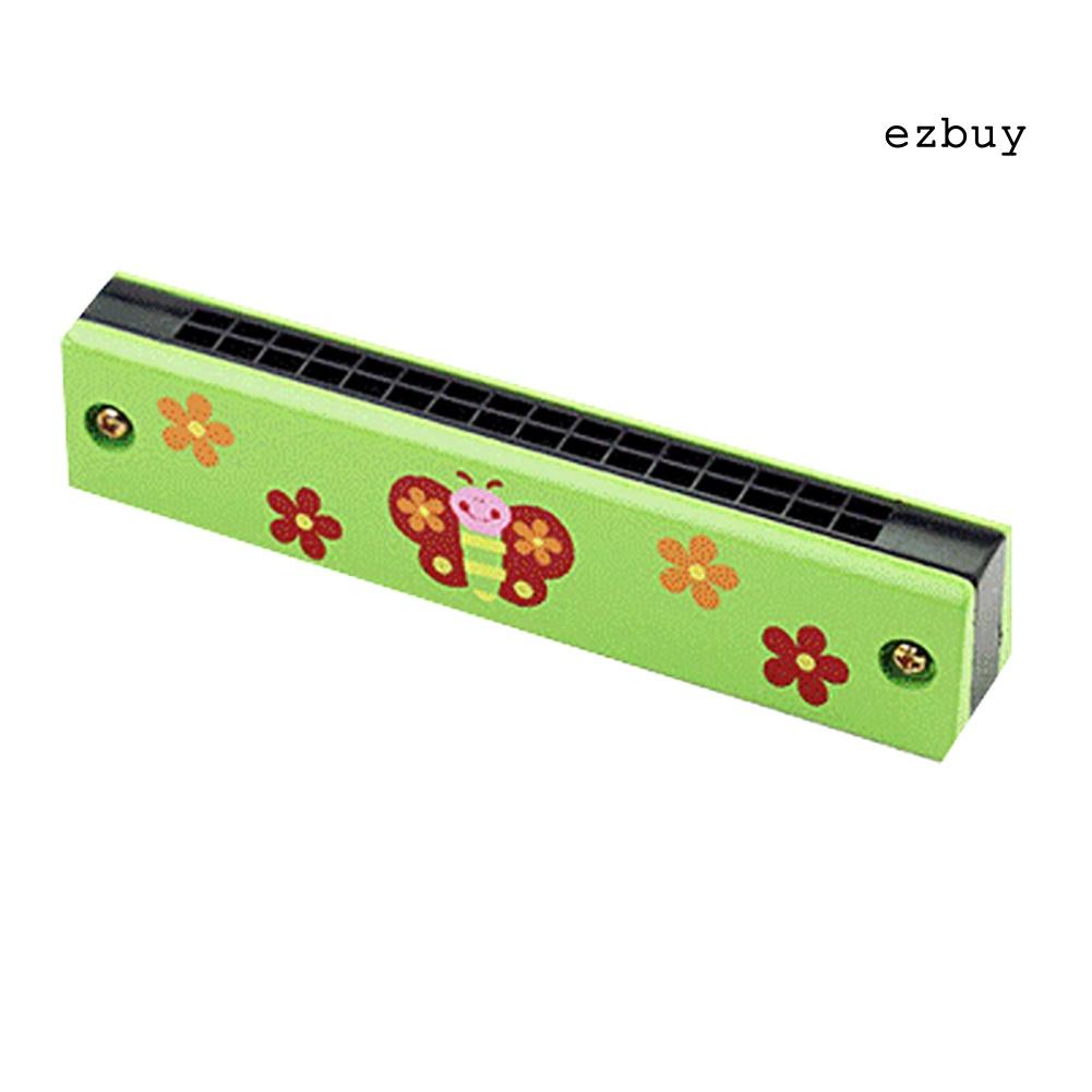 Kèn Harmonica Gỗ 16 Lỗ Họa Tiết Trái Cây Cho Bé