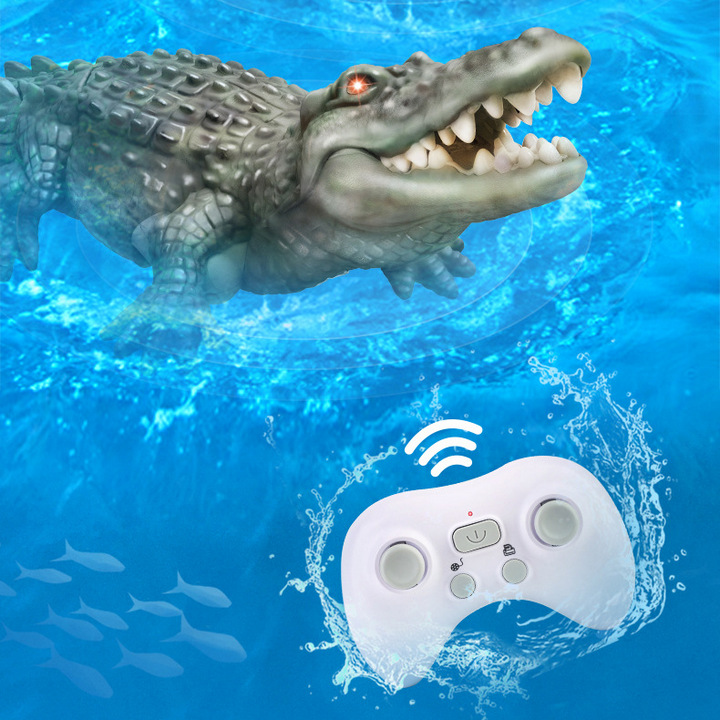 Đồ Chơi Cá Sấu Bơi Croc Under Toy Điều Khiển Từ Xa ( Dùng Pin AA 1.5V ) - Home Decor Furniture