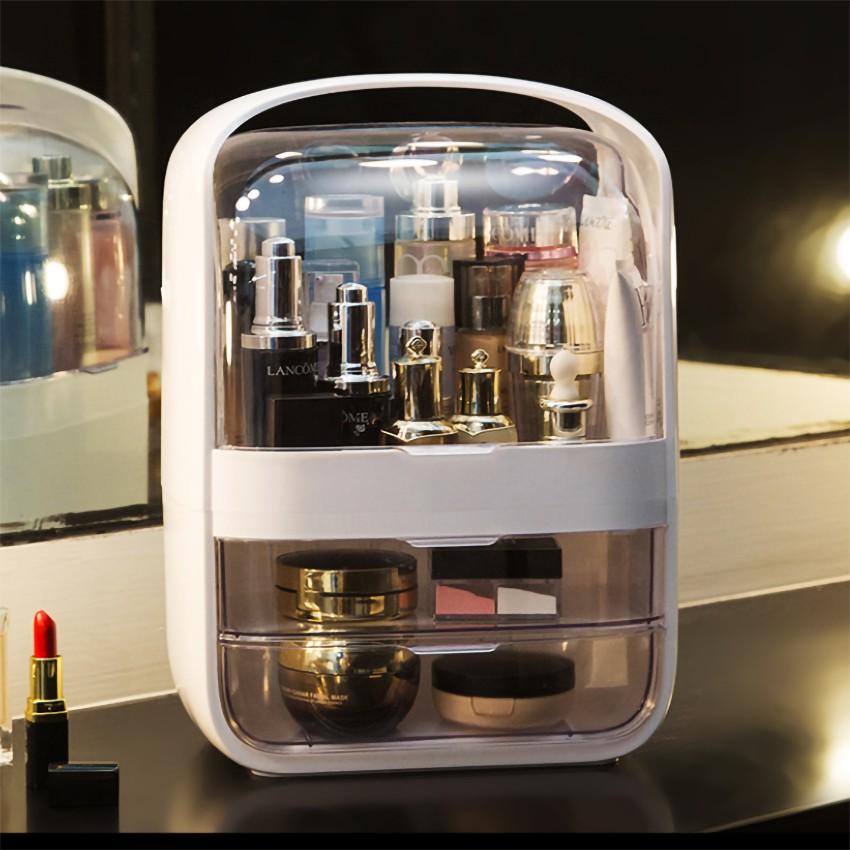 Tủ đựng mỹ phẩm mini nhiều ngăn có nắp đậy