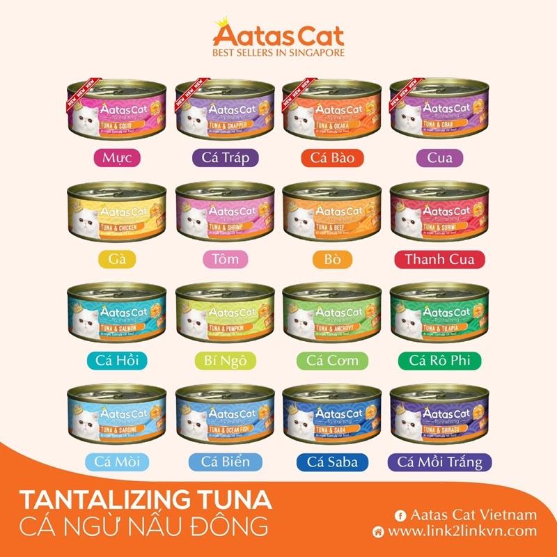 PATE AATAS CAT _ COMBO 24 LON MIX 24 VỊ [ 24lon x 80g