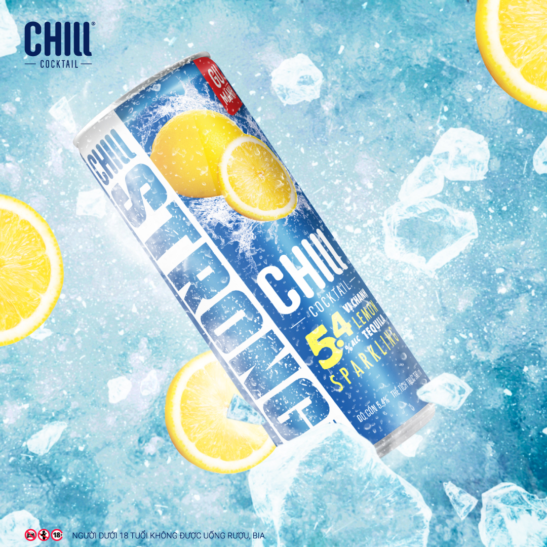 Thùng 12 lon Chill Cocktail mix 10 vị (330ml/lon)