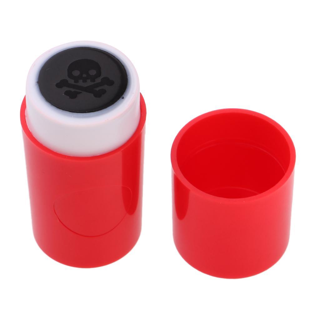 2pcs Colorfast Quick-dry Golf Ball Stamper Marker Impression Seal Skull