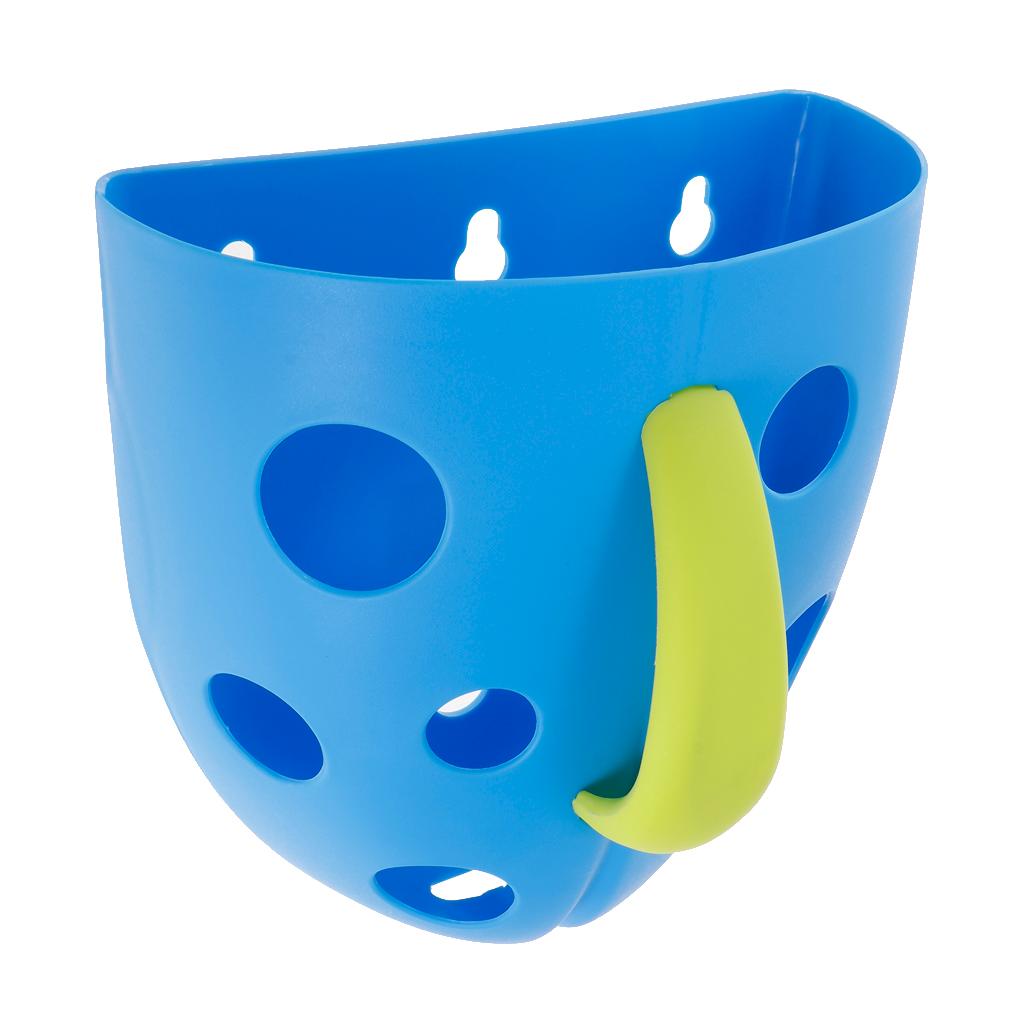 Baby Bathing Accessories Bath Toys Sucker Storage Basket Organizer -Blue