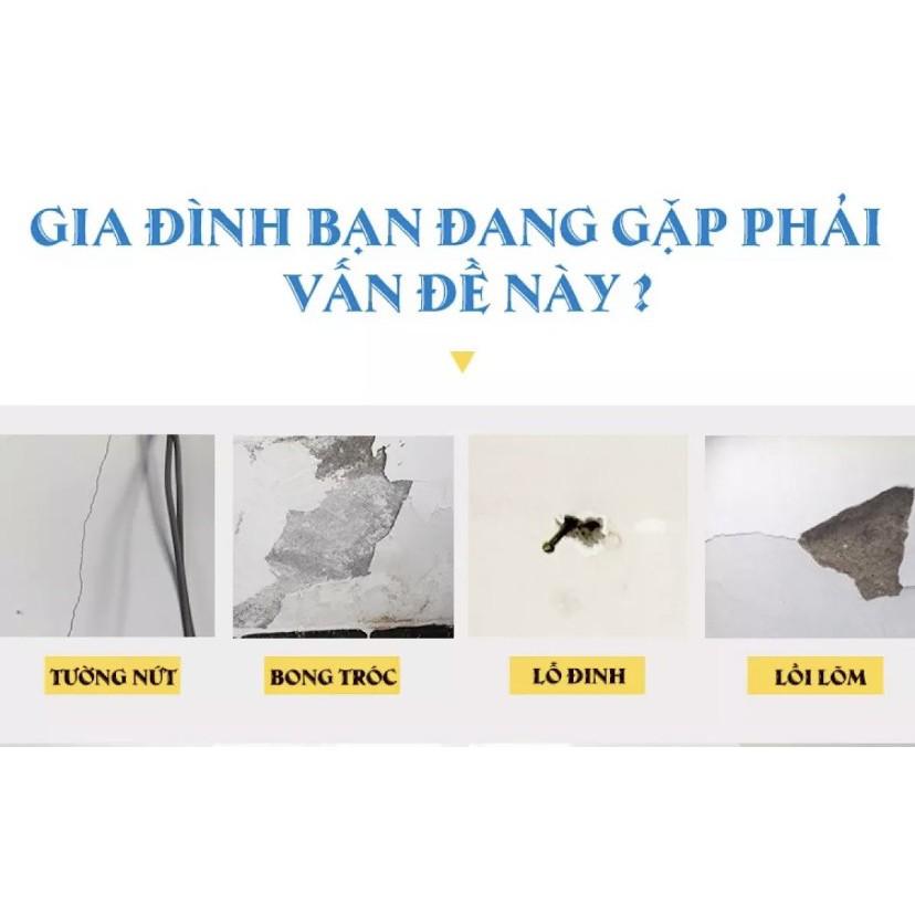 Keo Vá Tường Chống Thấm - Trám Trét Vết Nứt Khe Hở Tường - Chống Ấm Mốc 250g Dễ Sử Dụng.