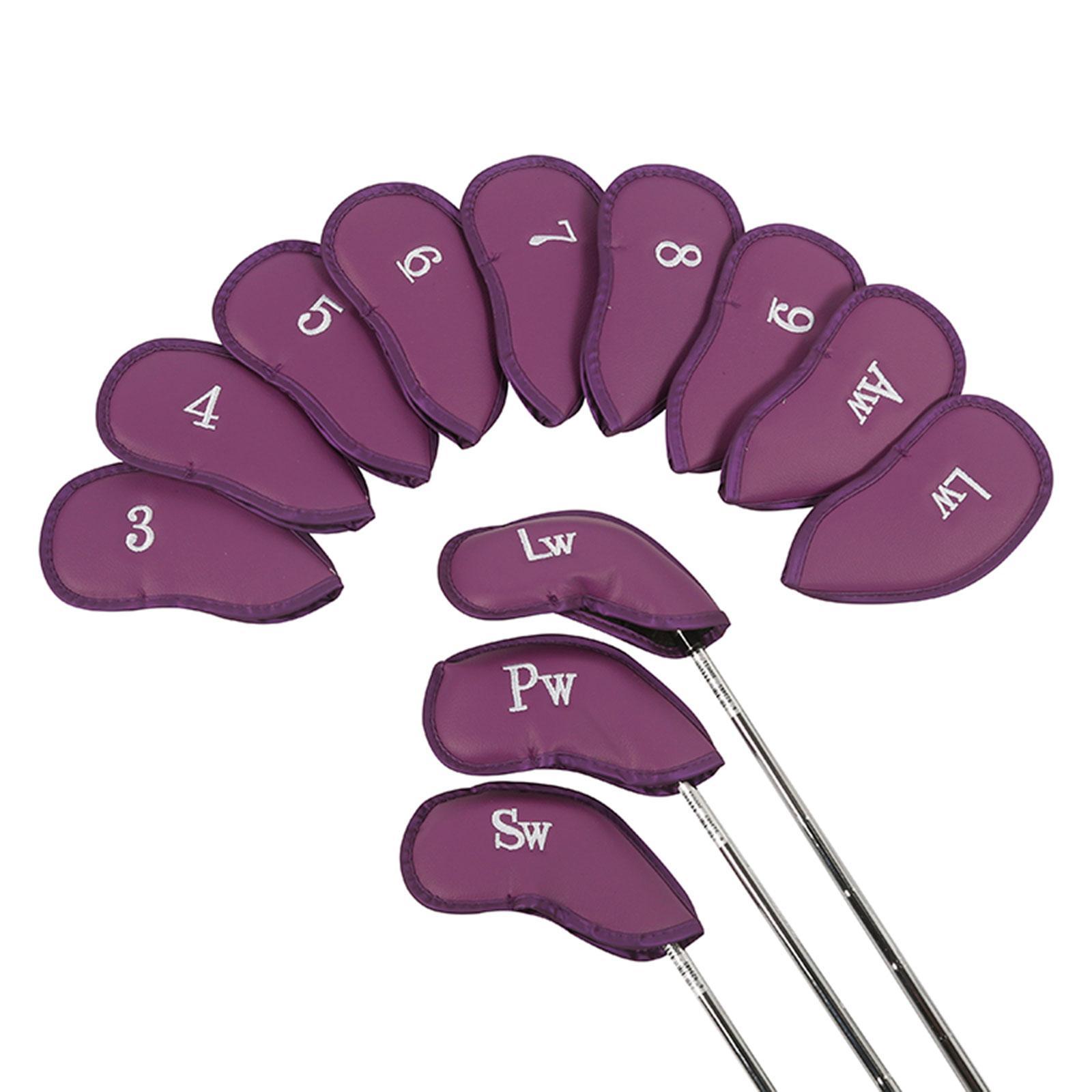 12Pcs Golf Iron Covers Set Golf Club Head Covers Gift, Embroidered Cover Head Protector with Number Tags for Most Irons Head, Travel