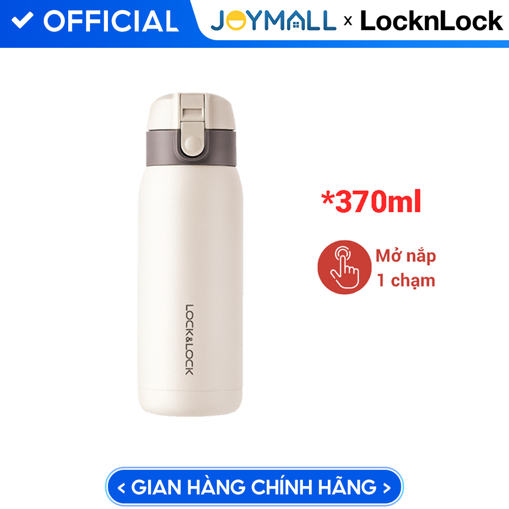 Bình Giữ Nhiệt Lock&Lock Chubby Tumbler LHC3233 370ml - Hàng Chính Hãng, Có Dây Treo, Thép Không Gỉ - JoyMall