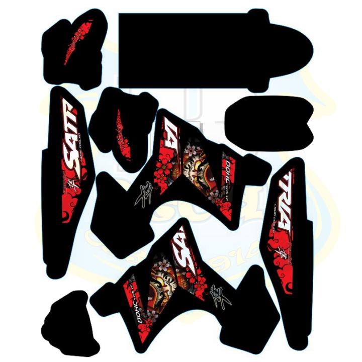 Tem trùm Satria fi đỏ đen