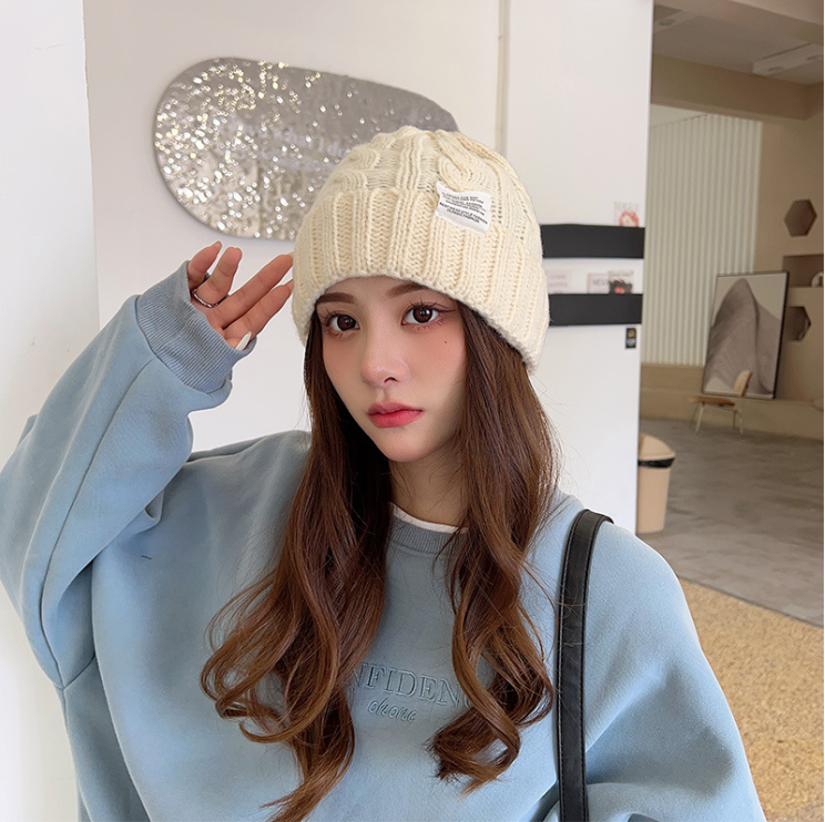 Mũ len nữ kiểu văn thừng Hàn Quốc cá tính đi chơi chụp ảnh chùm tai đẹp, nón beanie thời trang thu đông giá rẻ