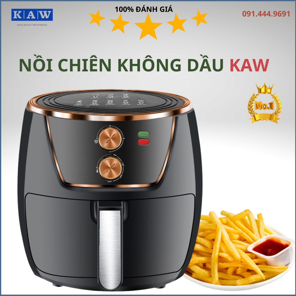 Nồi chiên không dầu KAW 8L Công suất 1500W