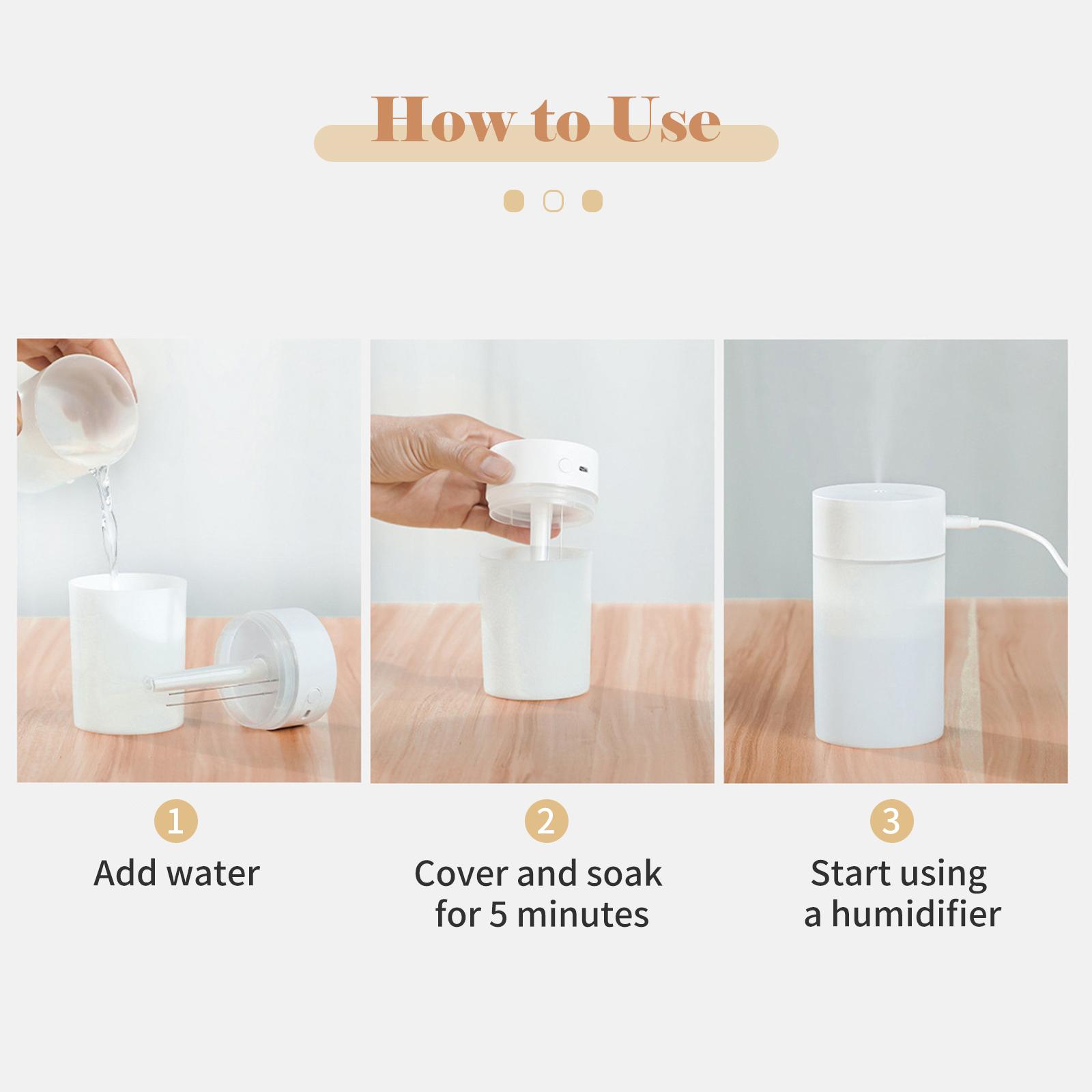 Máy Tạo Ẩm Phun Sương 260Ml Không Tiếng Ồn Usb