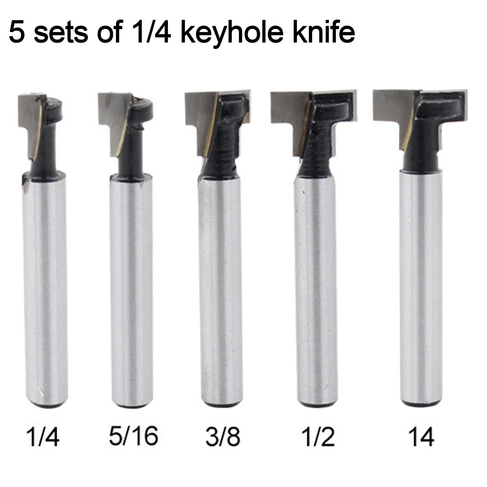5Pcs Surfacing Router Bits Grooving Bits Planer Bit for Woodworking Router