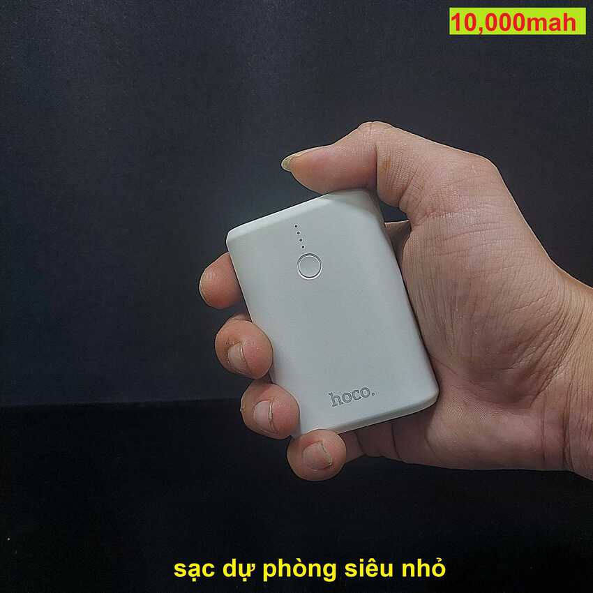 Cục Sạc Dự Phòng Mini HOCO Q3 10,000Mah chính hãng– Công nghệ sạc nhanh QC 3.0 – Sạc 2 máy cùng lúc – Pin Sạc Dự Phòng Siêu Nhỏ bh 12 tháng – Pin Dự Phòng chính hãng – Pin Dự Phòng Mini – Cục Sạc Dự Phòng Hoco có đèn led hiển thị pin