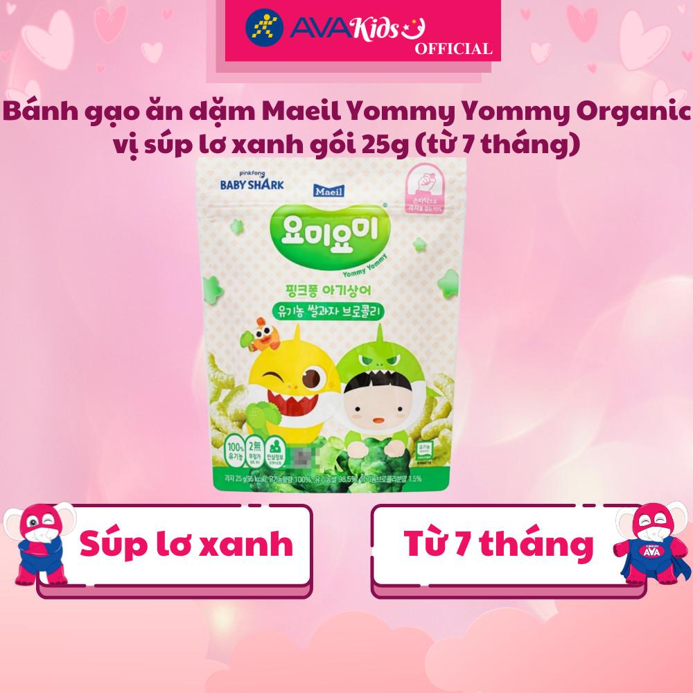 Bánh gạo ăn dặm Maeil Yommy Yommy Organic vị súp lơ xanh gói 25g (từ 7 tháng) - Hàng Chính Hãng