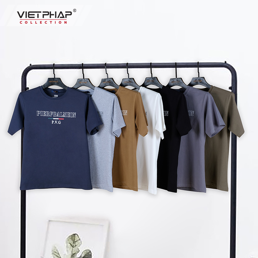 Áo Thun Nam Cổ Tròn Cao Cấp VIỆT PHÁP / Form Unisex - Chất liệu cotton co dãn thấm hút mồ hồi tốt 7801