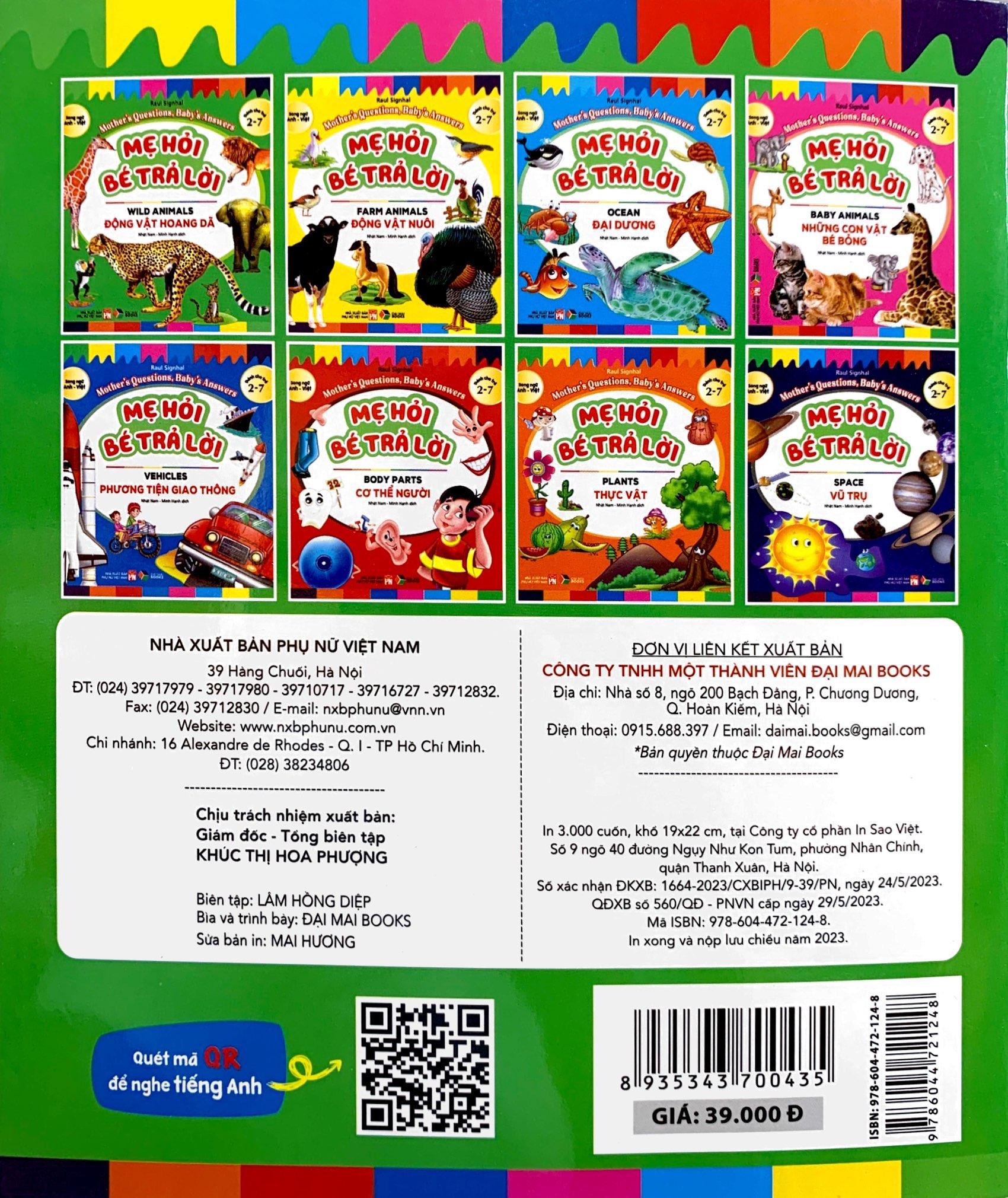 Mẹ Hỏi Bé Trả Lời - Song Ngữ Anh-Việt - Wild Animals - Động Vật Hoang Dã (Dành Cho Trẻ Từ 2-7 Tuổi)