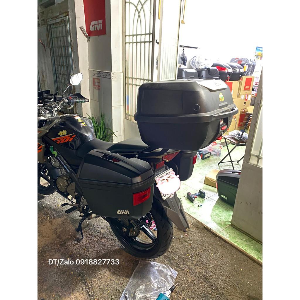 Thùng Givi E43NTL, baga sau, baga hông SBLFZ150i, thùng hông E22N lắp cho xe FZ 150i