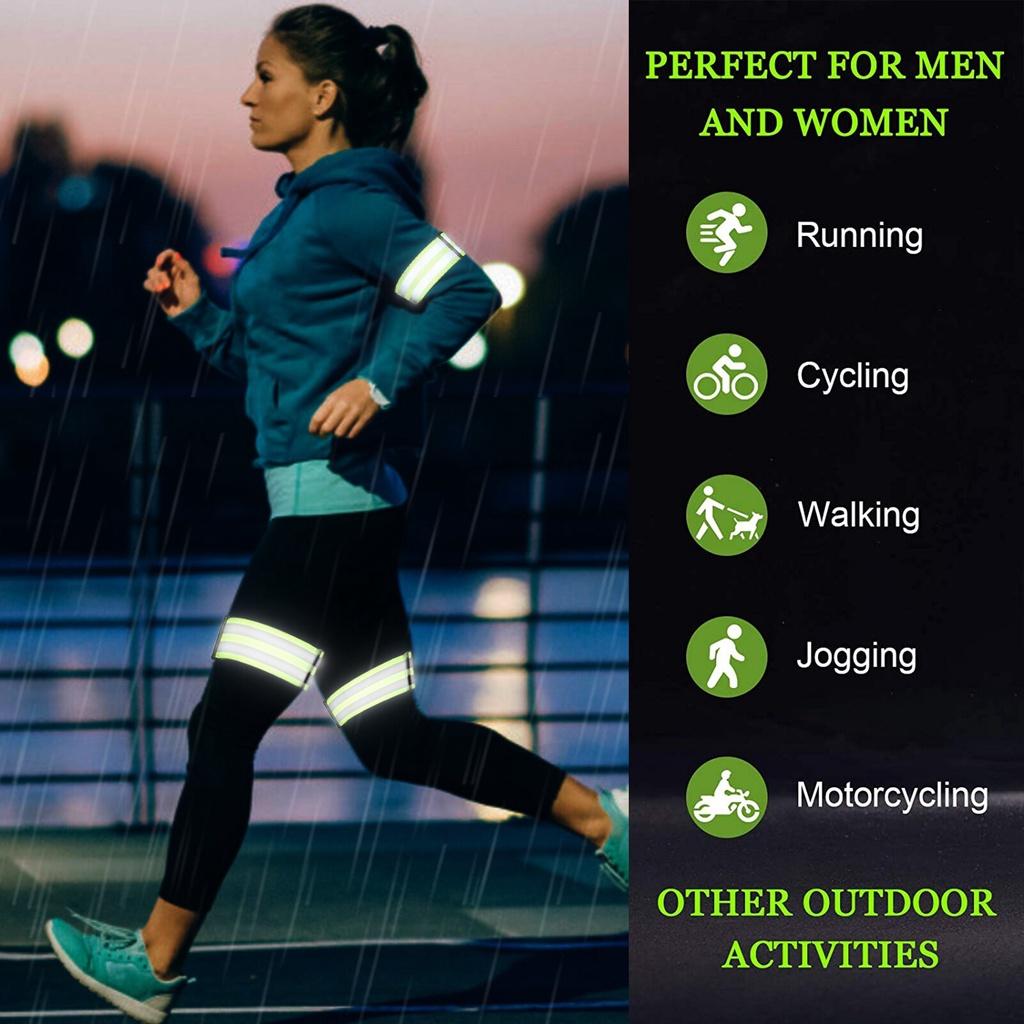 Hot Sale Simple Light Reflective Band Adjustable Safe Bicycle Reflective Strap For Night Jogging Running