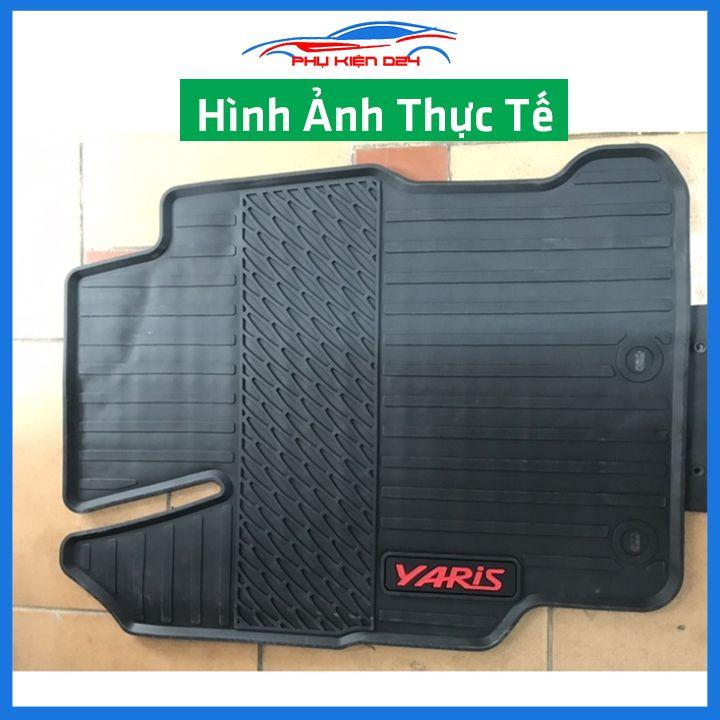 Lót sàn ô tô cao su Yaris 2014-2015-2016-2017-2018-2019-2020-2022 không mùi chống trơn trượt