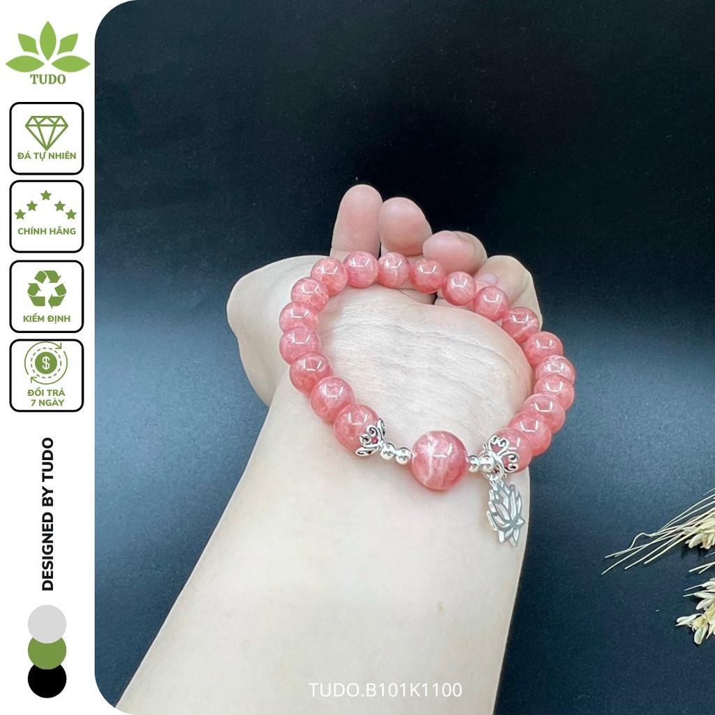 Vòng Tay Nữ Đẹp - Vòng Phong Thủy Đa Mệnh TUDO VCBDAOH B101K1100 Charm Bạc Hoa Sen
