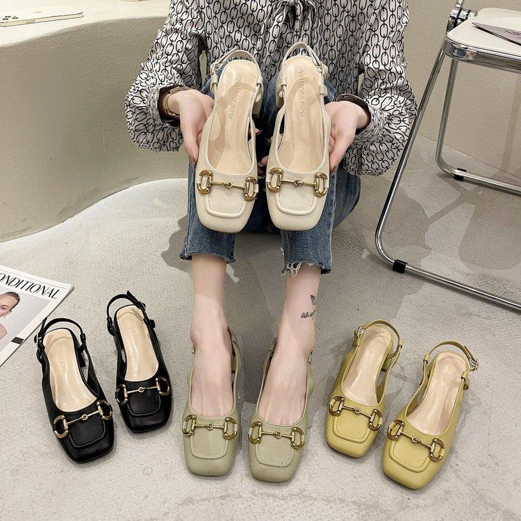 Giày Cao Gót Mũi Vuông Thời Trang Cho Nữ