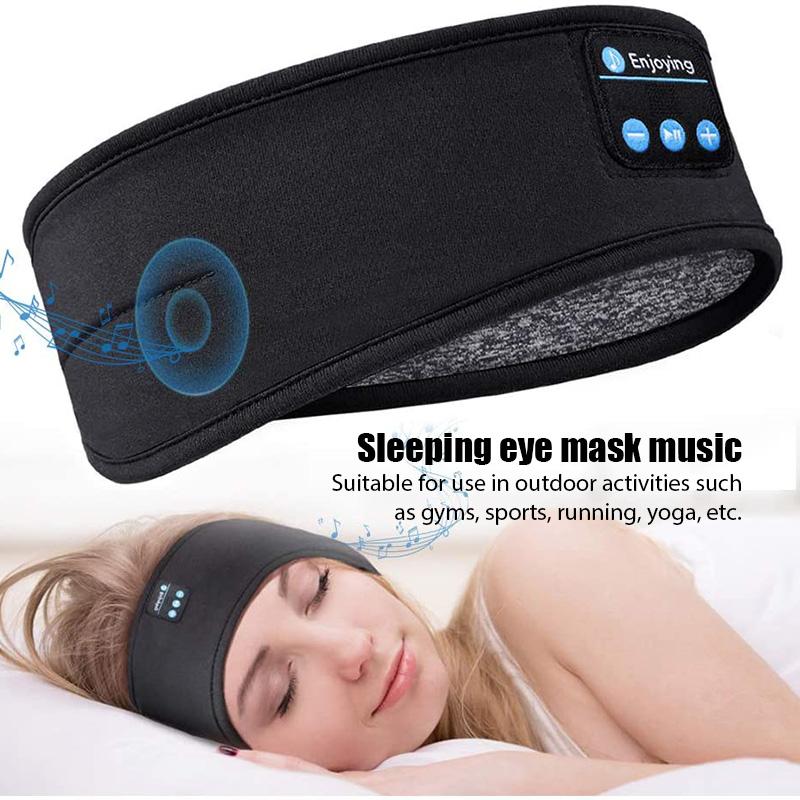 Tai Nghe Ngủ Bluetooth Băng Đô Thể Thao Mỏng Mềm Mại Đàn Hồi Thoải Mái Tai Nghe Nhạc Không Dây Mặt Nạ Ngủ Cho Mắt Ngủ Màu: 002