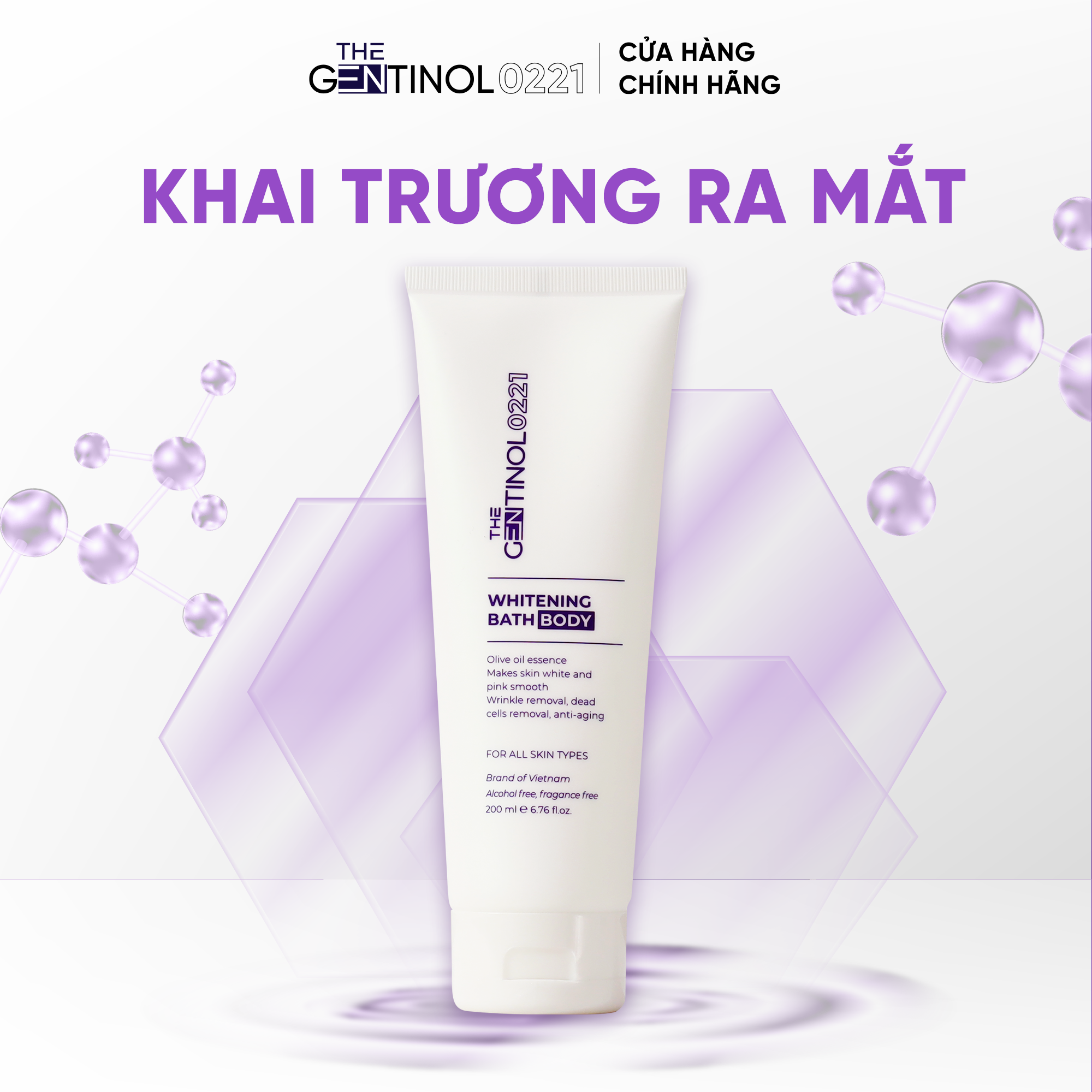 Kem ủ trắng da, loại bỏ tế bào chết và chống lão hóa body The Gentinol 0221 200ml