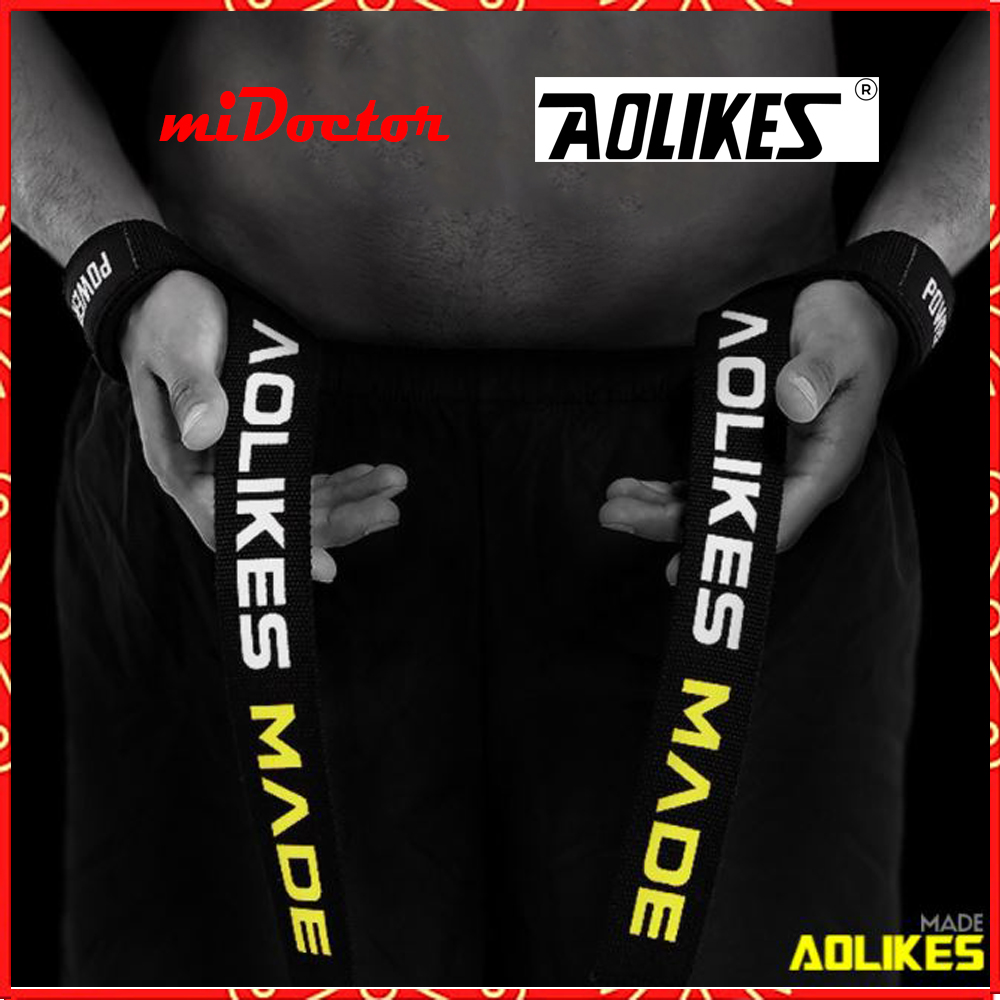 Dây Kéo Lưng Trợ Lực Cổ Tay Tập GYM Lifting Straps Aolikes AL-7637 (1 đôi)