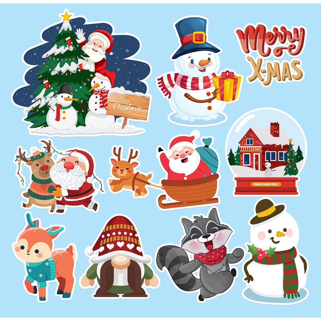 Sticker Trang Trí Noel Mã 01 - Sticker Dán Mũ Bảo Hiểm , Hình Dán Trang Trí Laptop , Điện Thoại Chất Liệu Chống Nước