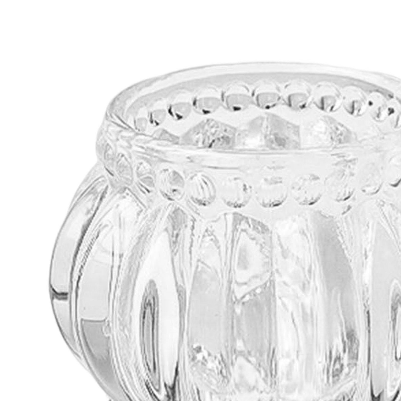 Nordic Transparent Glass Candle Holders, Round Bowl Decorative Candlestick For Coffee Shop