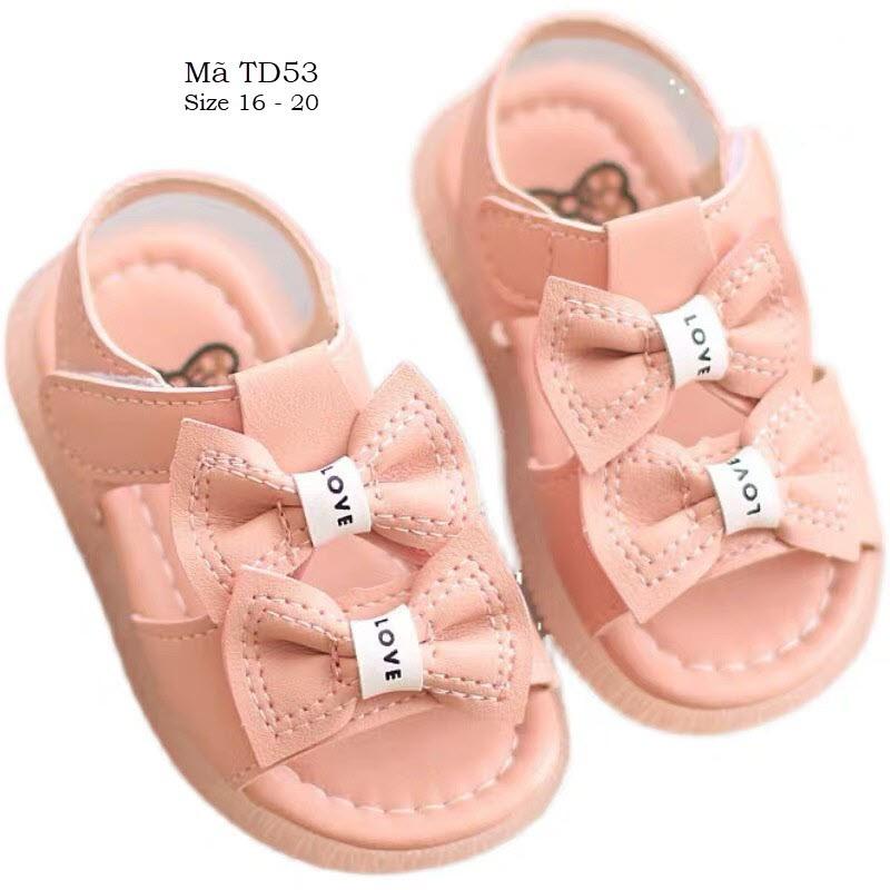 Dép sandal tập đi bé gái 0 - 18 tháng phong cách Hàn Quốc TD53