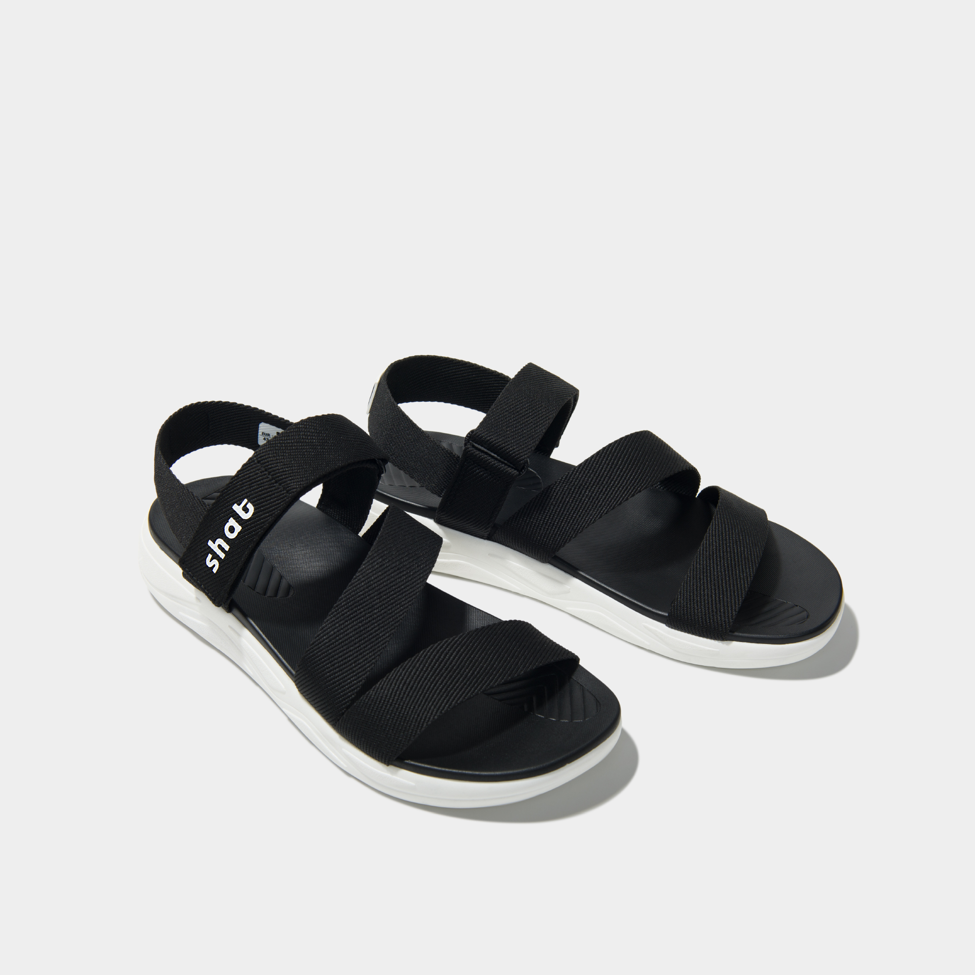 Giày Sandals Unisex Thời Trang Shat Trắng Đen S1M0010